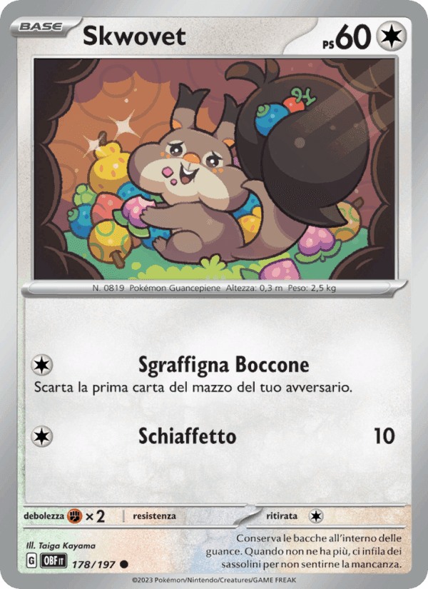 Skwovet, card 178 from Ossidiana Infuocata