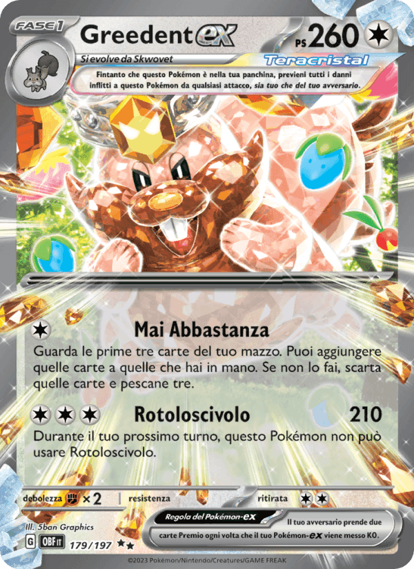 Greedent-ex, carta 179 di Ossidiana Infuocata