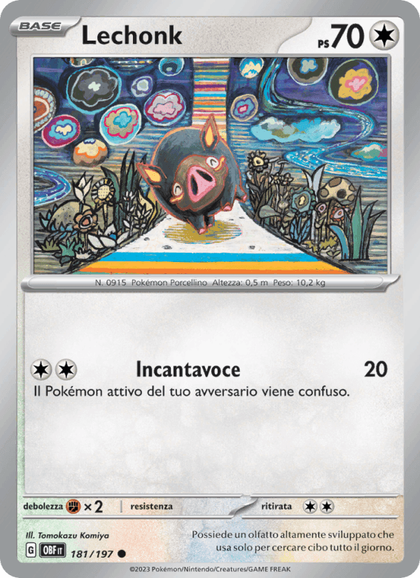 Lechonk, carta 181 di Ossidiana Infuocata