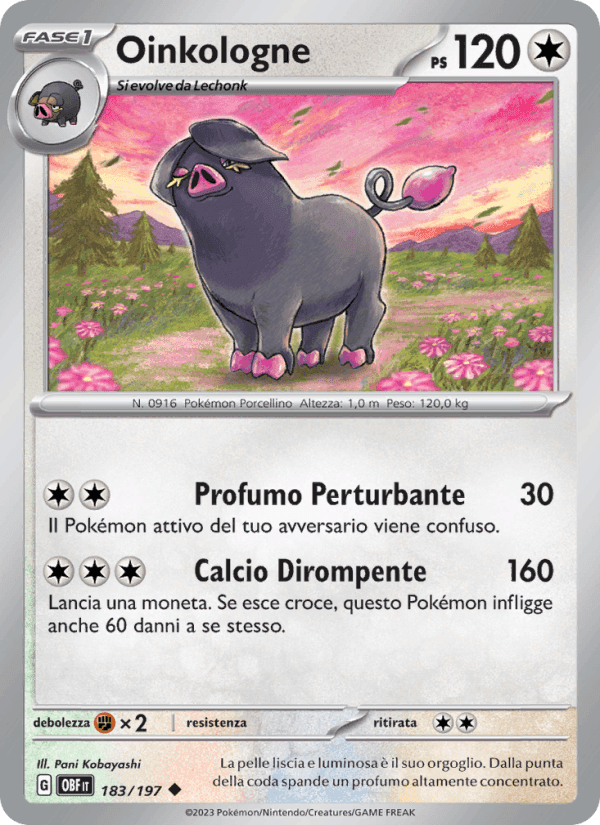 Oinkologne, carta 183 di Ossidiana Infuocata