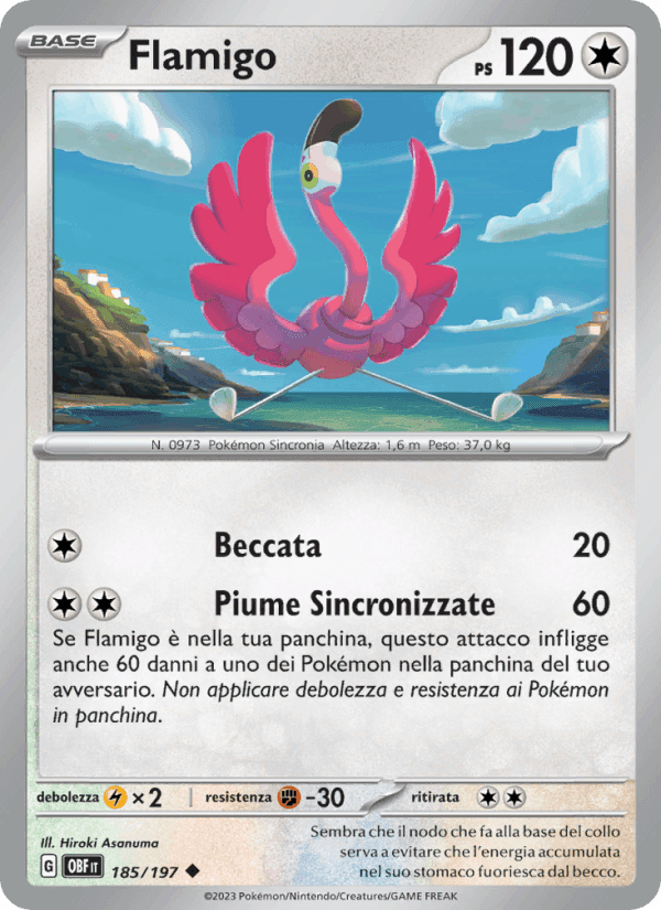 Flamigo, carta 185 di Ossidiana Infuocata