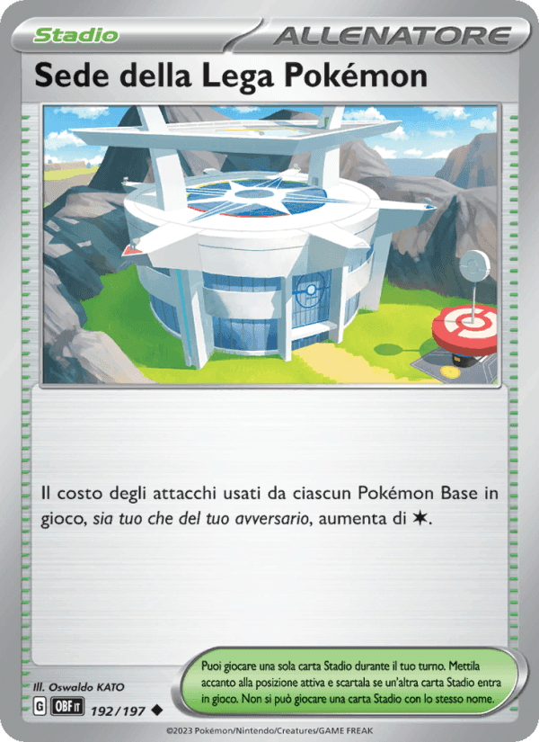 Sede della Lega Pokémon, carta 192 de Ossidiana Infuocata