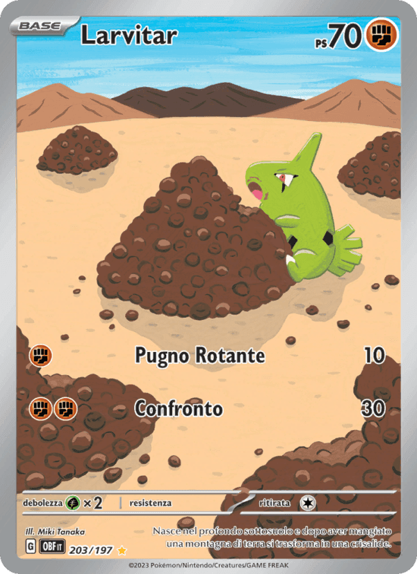 Larvitar, carte 203 de Ossidiana Infuocata