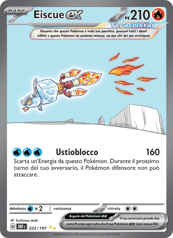 Eiscue-ex, card 222 from Ossidiana Infuocata