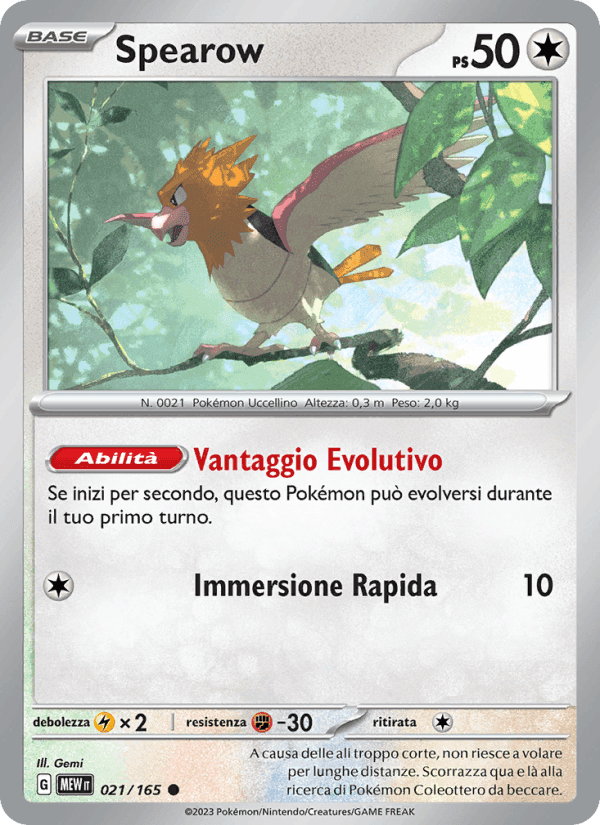 Spearow, carta 021 de 151