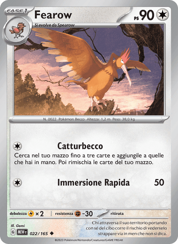 Fearow, carte 022 de 151