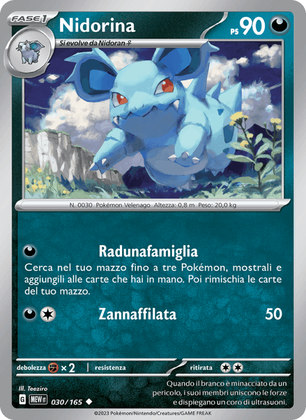Nidorina, card 030 from 151