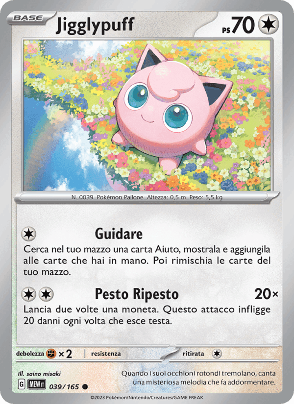 Jigglypuff, card 039 from 151