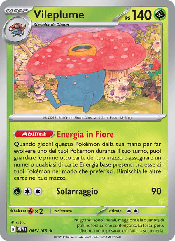 Vileplume, carta 045 de 151