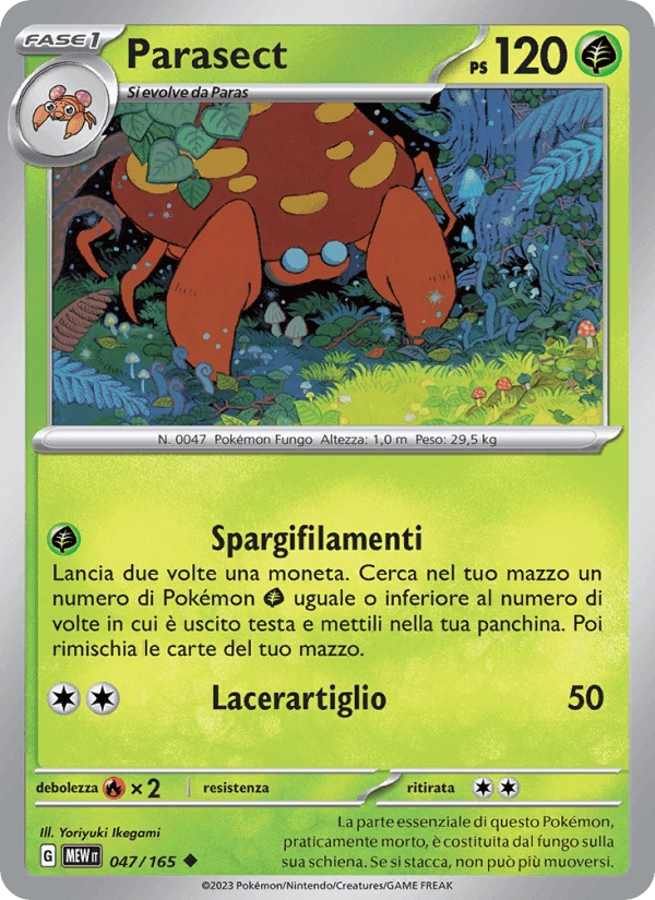 Parasect, card 047 from 151