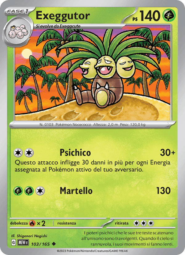 Exeggutor, carta 103 di 151