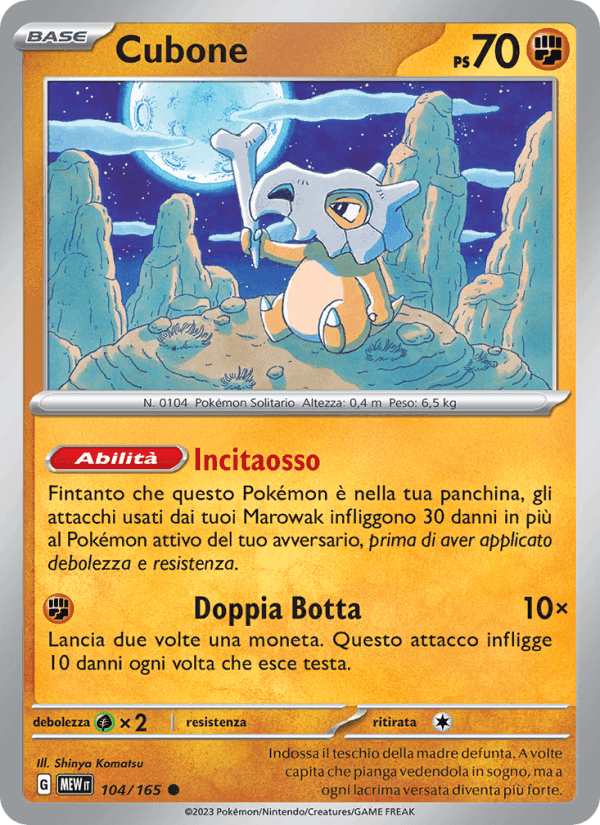 Cubone, carta 104 di 151