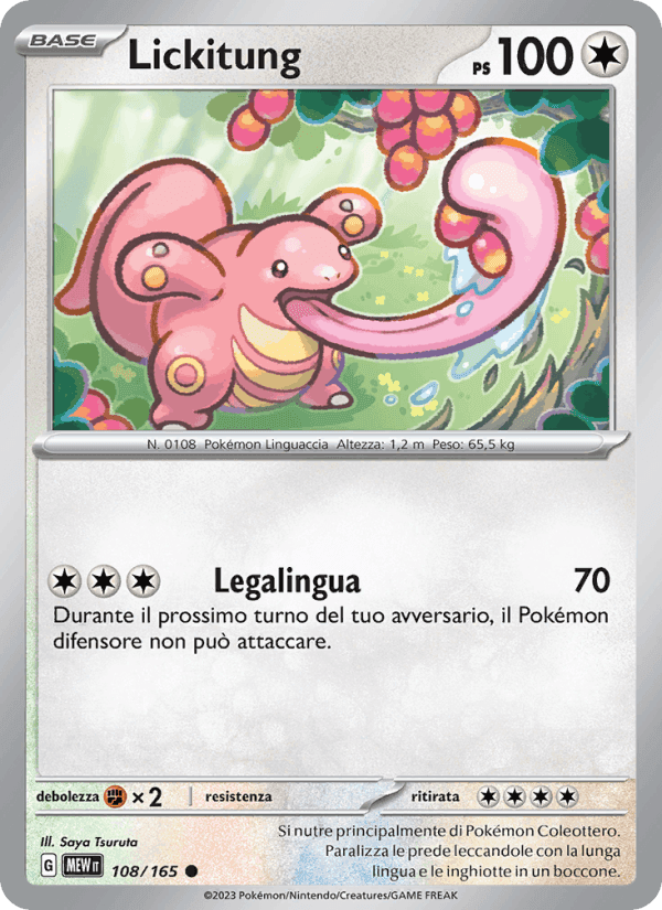Lickitung, card 108 from 151