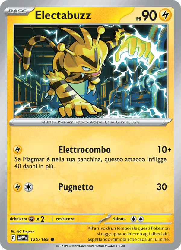 Electabuzz, card 125 from 151