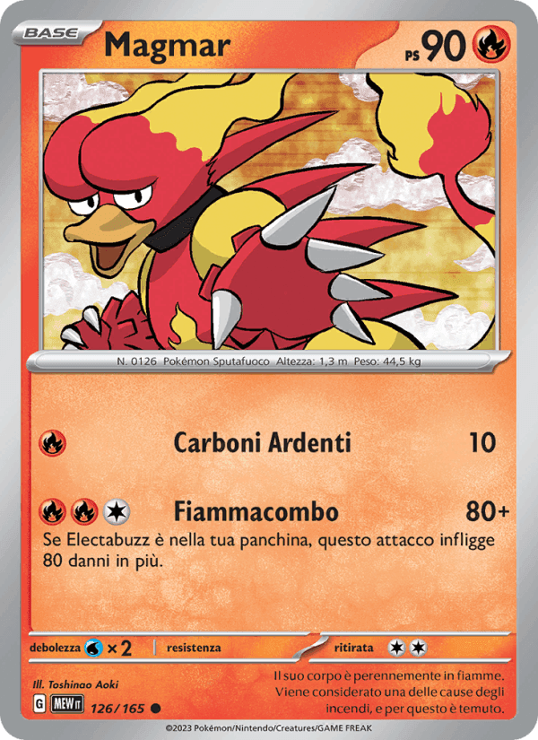 Magmar, card 126 from 151