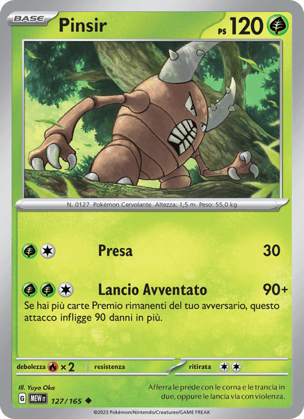 Pinsir, card 127 from 151