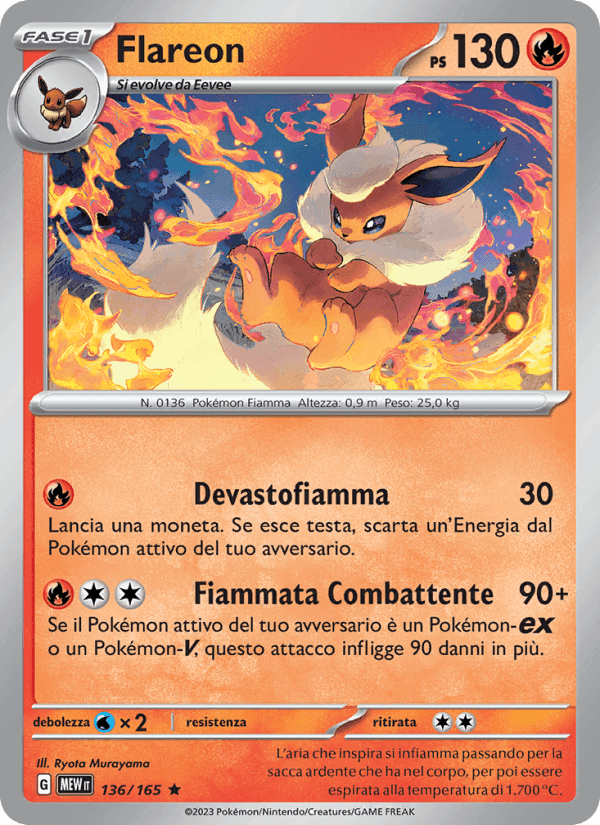 Flareon, card 136 from 151