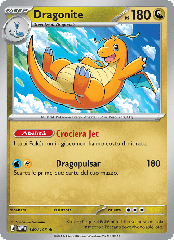 Dragonite, carta 149 di 151