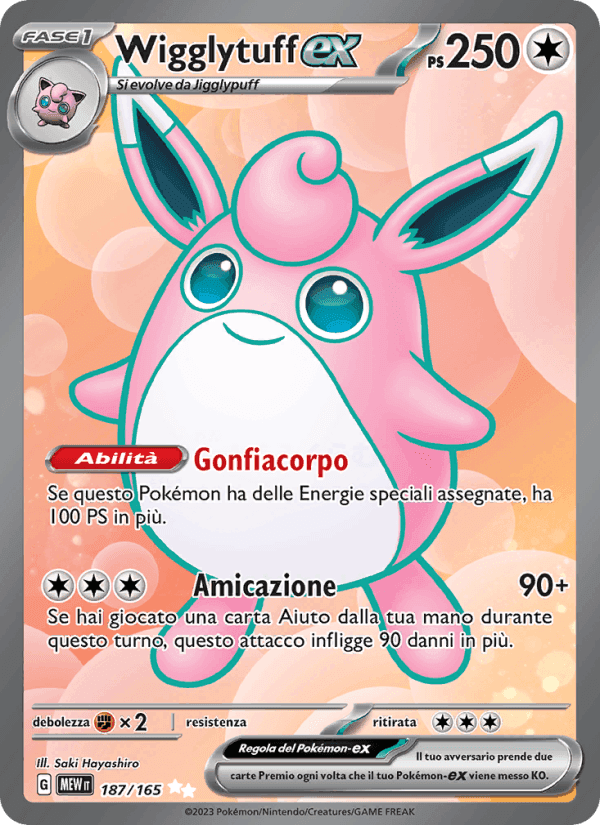 Wigglytuff-ex, carta 187 di 151