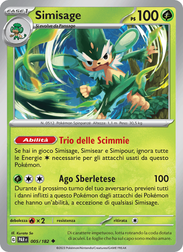 Simisage, carta 005 di Paradosso Temporale