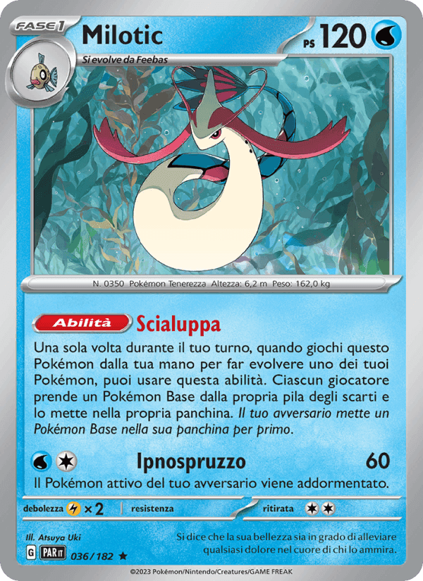 Milotic, carte 036 de Paradosso Temporale