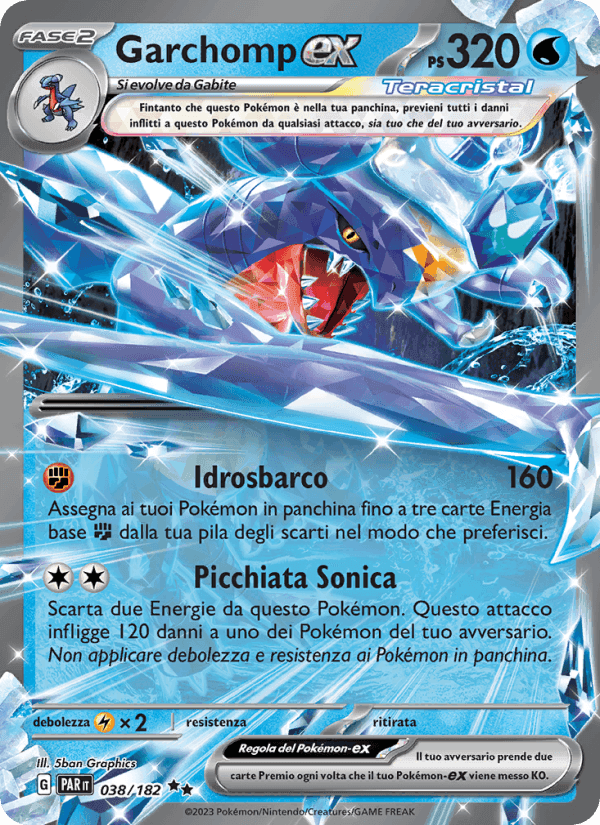 Garchomp-ex, carta 038 di Paradosso Temporale