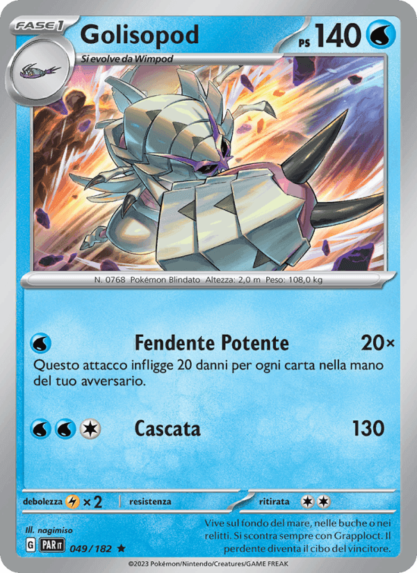 Golisopod, carte 049 de Paradosso Temporale
