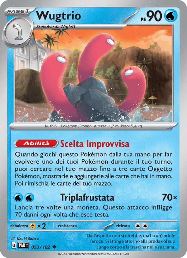Wugtrio, carte 053 de Paradosso Temporale