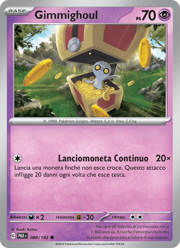 Gimmighoul, carta 088 di Paradosso Temporale