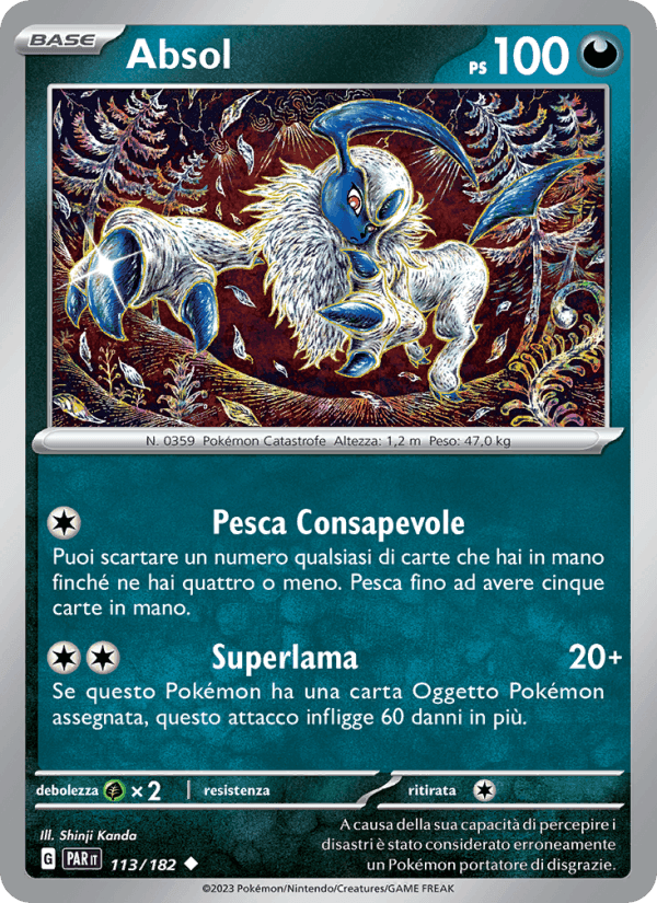 Absol, carta 113 de Paradosso Temporale