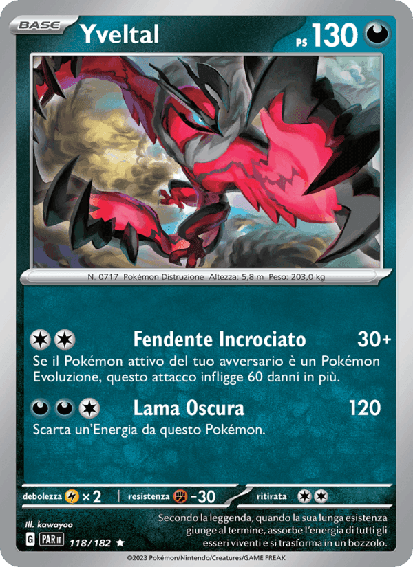 Yveltal, carta 118 di Paradosso Temporale