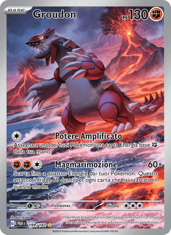 Groudon, carta 199 di Paradosso Temporale