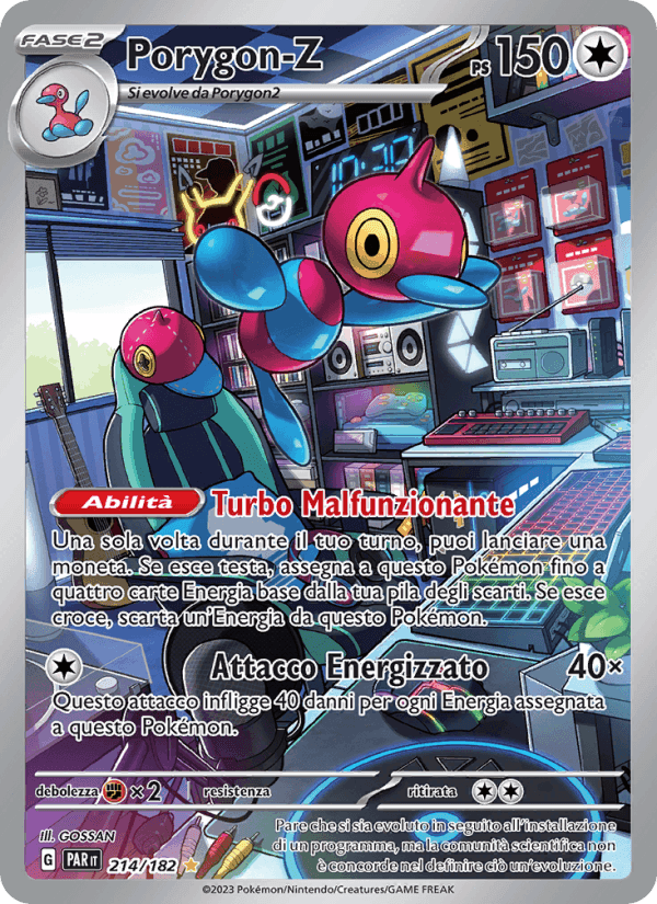 Porygon-Z, card 214 from Paradosso Temporale