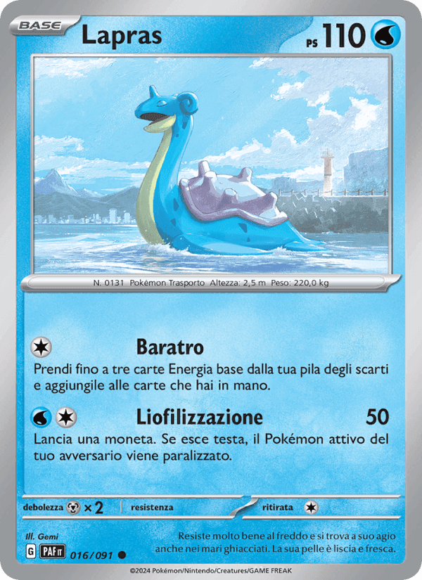 Lapras, carta 016 di Destino di Paldea