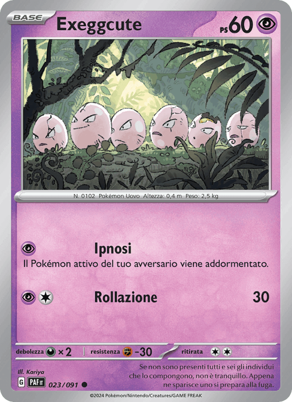 Exeggcute, card 023 from Destino di Paldea