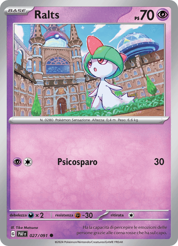 Ralts, carte 027 de Destino di Paldea