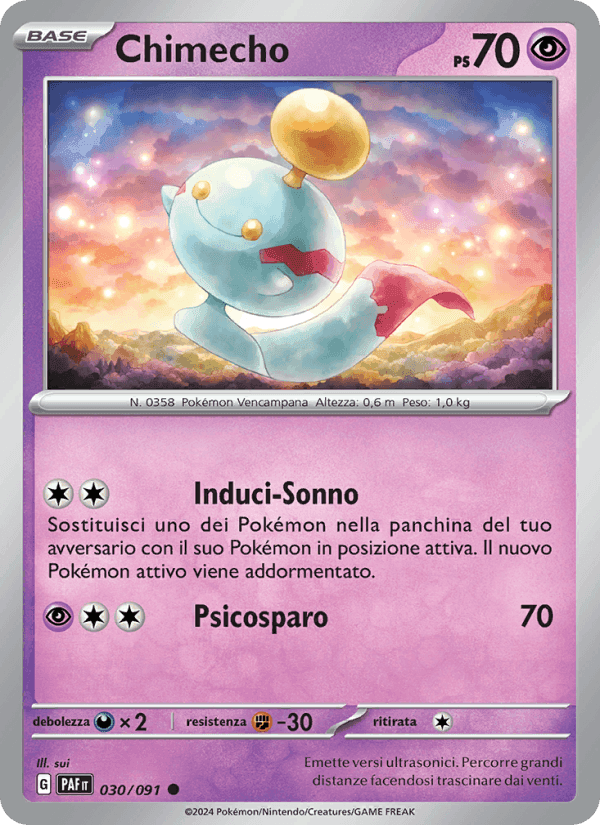 Chimecho, carta 030 de Destino di Paldea