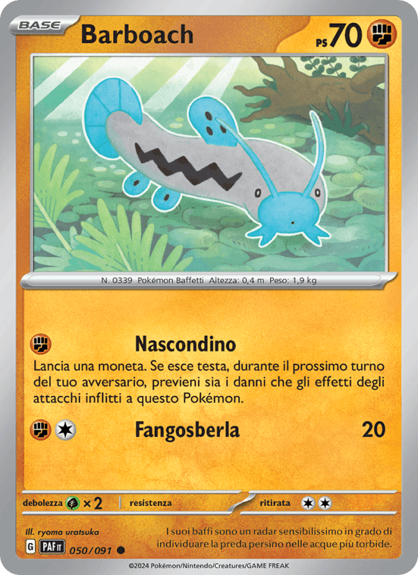 Barboach, carte 050 de Destino di Paldea