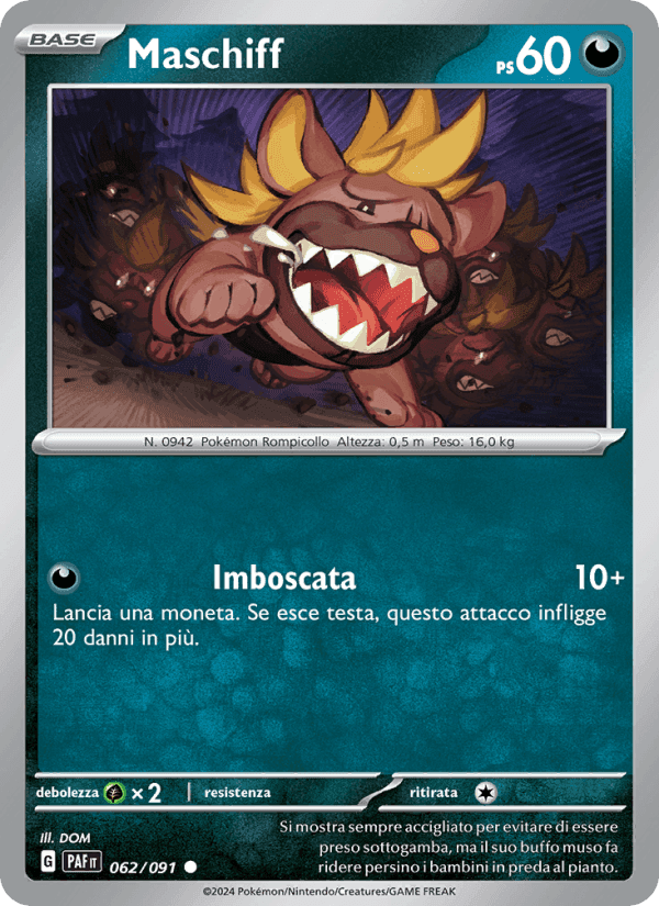 Maschiff, card 062 from Destino di Paldea