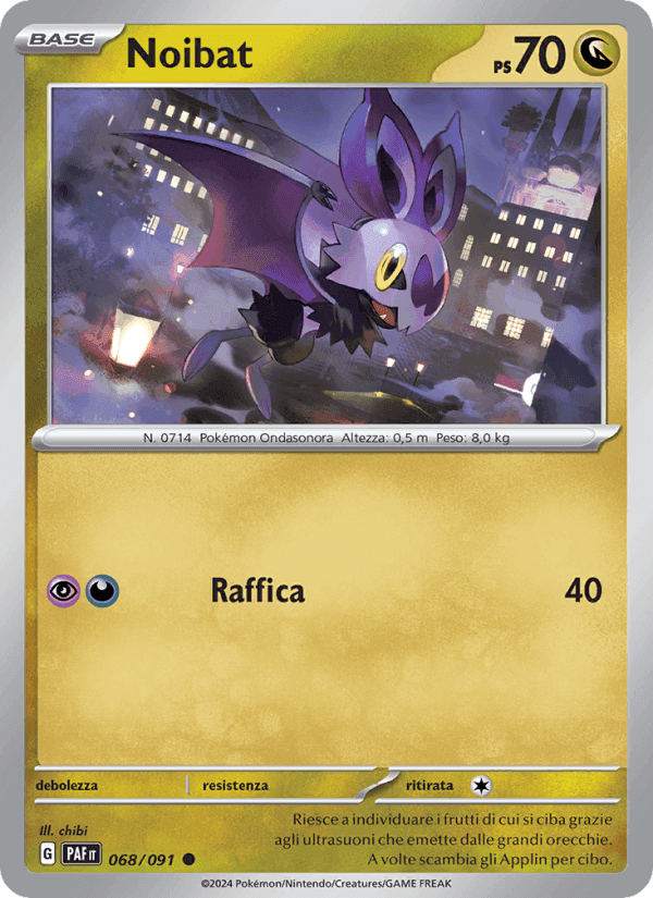Noibat, card 068 from Destino di Paldea