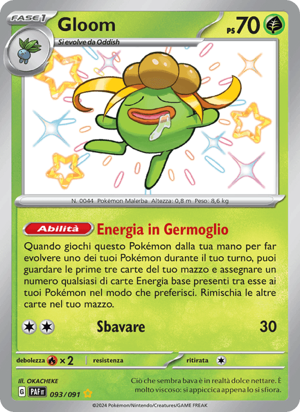 Gloom, card 093 from Destino di Paldea