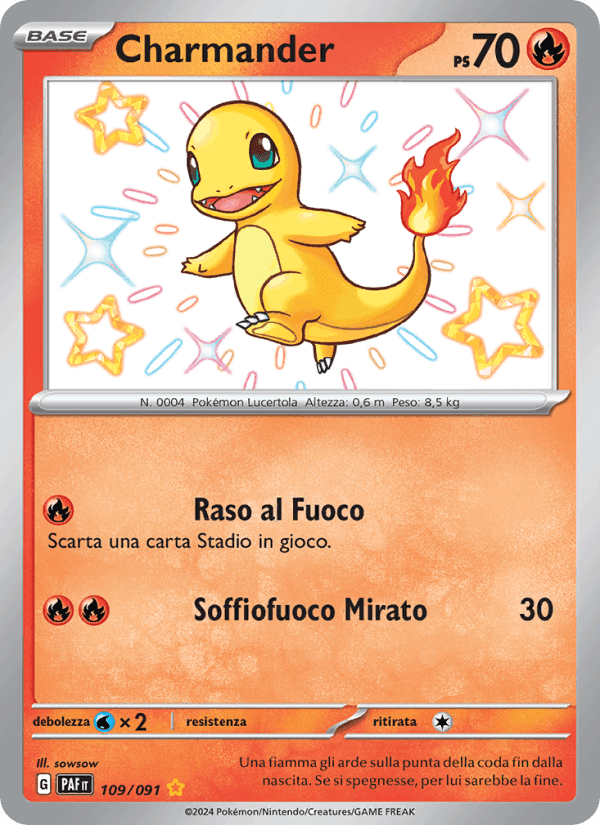 Charmander, carta 109 di Destino di Paldea