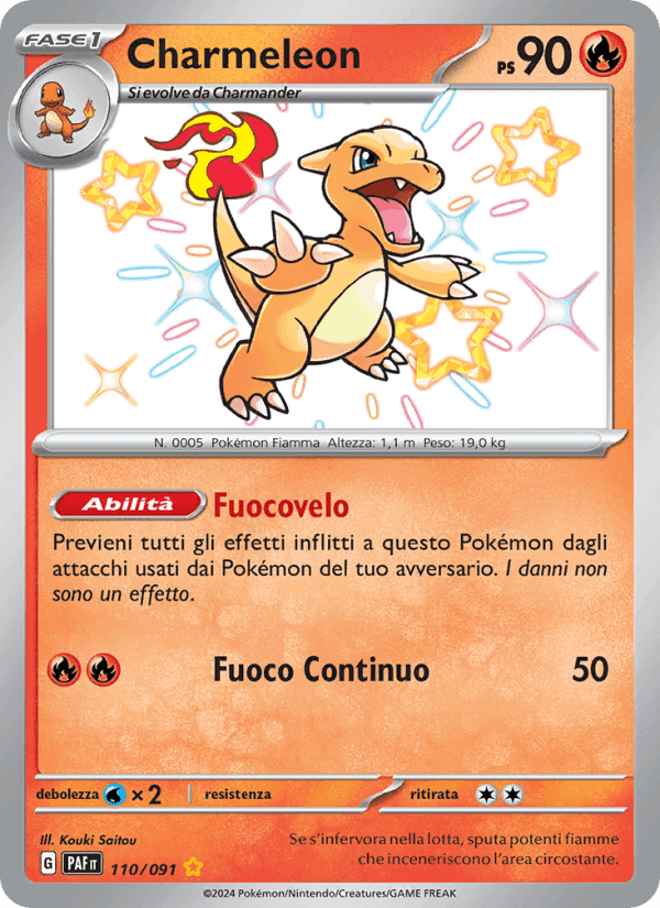Charmeleon, carta 110 di Destino di Paldea