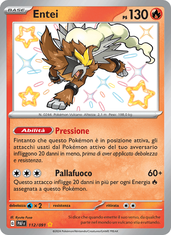 Entei, carta 112 di Destino di Paldea
