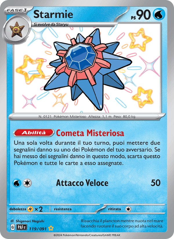 Starmie, carta 119 di Destino di Paldea