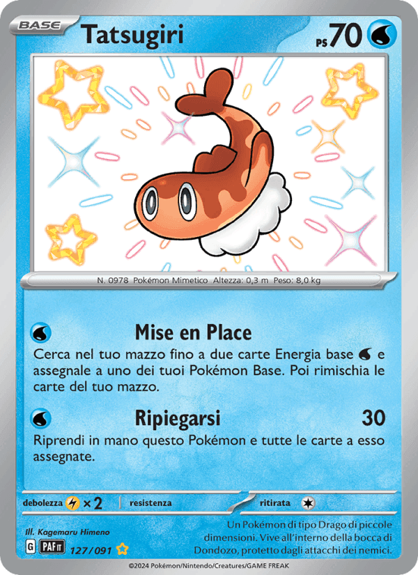 Tatsugiri, card 127 from Destino di Paldea