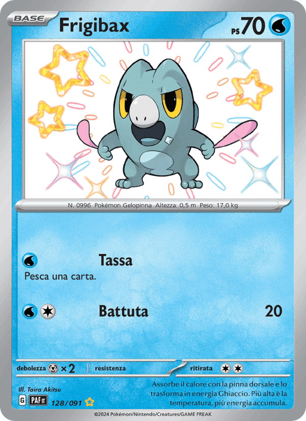 Frigibax, card 128 from Destino di Paldea