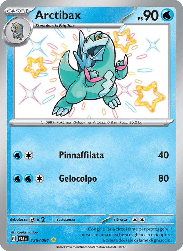 Arctibax, card 129 from Destino di Paldea