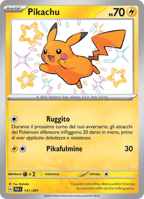 Pikachu, card 131 from Destino di Paldea