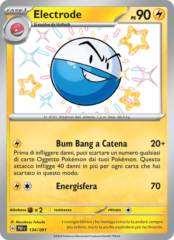 Electrode, carta 134 di Destino di Paldea